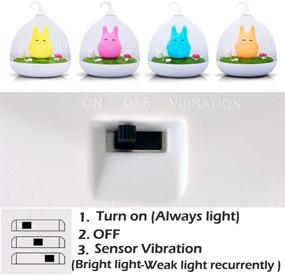 img 3 attached to 🐰 WOMHOPE Rechargeable Hand-held Tap Sensor Vibration Cage Lamp Night Lights for Kids, Baby - Blue Bunny Design. Perfect Valentines Gift and Outdoor Lamp