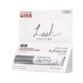 img 3 attached to 💋 KISS Lash Couture Прозрачный Стрипл Клей для Ресниц: Без латекса, Протестирован дерматологами, Пригоден для контактных линз, Надежная фиксация с биотином и экстрактом черники, Мягкая формула, 0,17 унций.