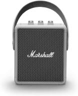 🔊 новая портативная bluetooth-колонка marshall stockwell ii - серого цвета логотип