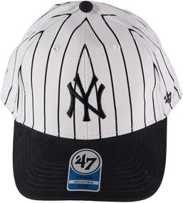 img 2 attached to 47 Yankees Baseball Pinstripe White Boys' Accessories and Hats & Caps