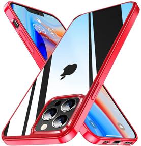 img 4 attached to 📱 ZIZEV Crystal Clear iPhone 13 Pro Max Case 2021 – Anti-Yellowing, Shockproof, Slim & Thin, Transparent Hard PC Back – Red