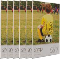 snap 07fp886c magnetic acrylic photo frames - set of 6 | 5x7 picture frames, clear логотип