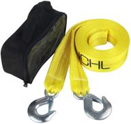 🚗 jchl nylon tow strap with hooks 2”x20’: heavy duty 20,000 lbs recovery rope for car truck jeep atv suv logo