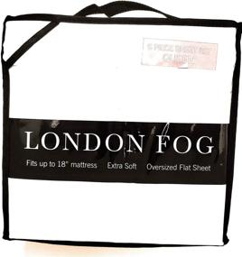 img 3 attached to 🛏️ Luxury White Queen Sheet Set by London Fog - 6 Piece Collection