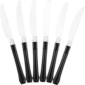 img 2 attached to 🔪 Elegant Sophistications Knives with Clear Black Handles: Superior Quality Kitchen Essential