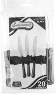 🔪 elegant sophistications knives with clear black handles: superior quality kitchen essential логотип