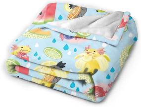 img 4 attached to Axolotl Blanket Personalized Blankets Anti Pilling