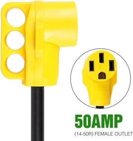 img 3 attached to 🔌 Homdec 30A Male to 50A Female RV Plug Adapter - Heavy Duty Converter Cord with Dogbone Grip Handle – Ideal for RV, Motorhome, Camper, Trailer