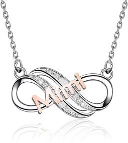 img 4 attached to 👵 Meaningful Grandma Necklace: LQRI Infinity Love Charm Pendant - Perfect Gift for Granny/Mimi/Nana/Nonna, from Granddaughter/Grandson!