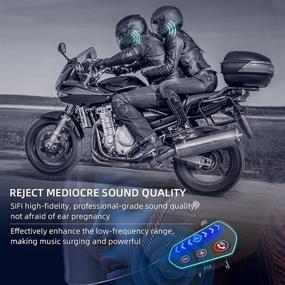 img 3 attached to Ultimate Motorcycle Helmet Bluetooth Headset – Premium Sound Wireless Headset with Extensive 20m 🏍️ Transmission Range – Advanced Triple Noise Reduction for Crystal Clear Communication – Waterproof & Professional Grade