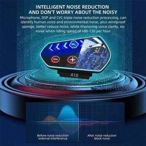 img 2 attached to Ultimate Motorcycle Helmet Bluetooth Headset – Premium Sound Wireless Headset with Extensive 20m 🏍️ Transmission Range – Advanced Triple Noise Reduction for Crystal Clear Communication – Waterproof & Professional Grade