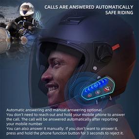 img 4 attached to Ultimate Motorcycle Helmet Bluetooth Headset – Premium Sound Wireless Headset with Extensive 20m 🏍️ Transmission Range – Advanced Triple Noise Reduction for Crystal Clear Communication – Waterproof & Professional Grade