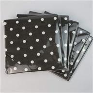 disposable black polka dot napkins logo