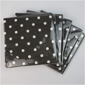 img 4 attached to Disposable Black Polka Dot Napkins