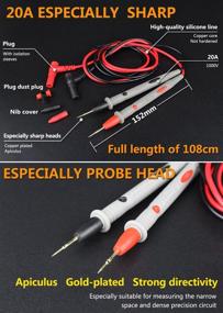 img 2 attached to 🔌 DARKBEAM Multimeter Test Meter Leads: Banana Plug Digital Clamp Tester with Voltmeter Probe - 20A Especially Sharp Model - Electronic Test Leads and Accessories included