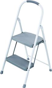 img 4 attached to Rubbermaid RMS-2 2-Step Steel Step Stool, 225lb Capacity, White: Sturdy and Reliable Access Solution