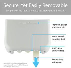 img 1 attached to 📱 TotalMount Бесшовный держатель пульта: без сверления, настенное хранение (2-3 пульта, белый, 1 шт.)