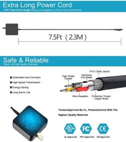 img 2 attached to ⚡ Reliable UL Listed 24W Charger for Microsoft Surface Go, Go 2 Tablet, Pro 4 5 6 Core M3 Tablet - 7.5ft Long AC Power Supply Adapter