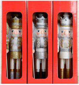 img 1 attached to ZaH 18 Inch Wooden Nutcracker Ornaments for Christmas Decorations 🎄 and Holiday Decor, Kids Toys Nutcracker Puppets in Gold King Design