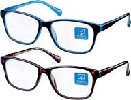 👓 protect your eyes with k kenzhou blue light blocking glasses 2 pack for women/men - spring hinges nerd reading gaming glasses logo