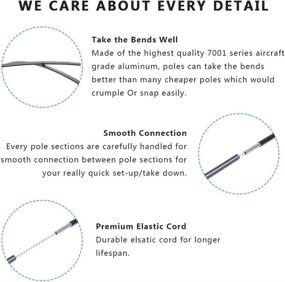 img 2 attached to 🏕️ Weanas Aluminum Rod Tent Pole Replacement for Multifunction Lightweight Tent - 7001 Series Aircraft-Grade Aluminum Poles and Accessories