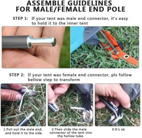 img 3 attached to 🏕️ Weanas Aluminum Rod Tent Pole Replacement for Multifunction Lightweight Tent - 7001 Series Aircraft-Grade Aluminum Poles and Accessories