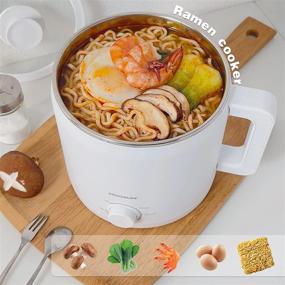 img 1 attached to MOOSUM Mini 1.5L Electric Hot Pot 🍲 Cooker: Perfect for Ramen, Shabu Shabu, Oatmeal, and More!