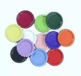 img 4 attached to 🌈 Versatile Double Sided Flattened Bottle Caps (100pcs Mixed Color) – Perfect for Bows, Magnets, Pendants, and Medals!