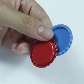 img 1 attached to 🌈 Versatile Double Sided Flattened Bottle Caps (100pcs Mixed Color) – Perfect for Bows, Magnets, Pendants, and Medals!