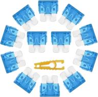 🚗 efficient 60 pack: 15 amp atc fuse for automotive, car, truck & boat – replacement standard size 15a blade fuses + convenient fuse puller logo