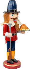 img 2 attached to Festive FUNPENY 14 Inch Nutcracker Soldier with Turkey - Collectible Christmas Ornament for Table, Desktop, Fireplace - Thanksgiving and Xmas Decorations