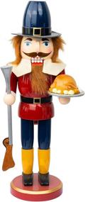 img 4 attached to Festive FUNPENY 14 Inch Nutcracker Soldier with Turkey - Collectible Christmas Ornament for Table, Desktop, Fireplace - Thanksgiving and Xmas Decorations