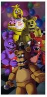 five nights at freddy's beach towel - ultimate gear for fans logo