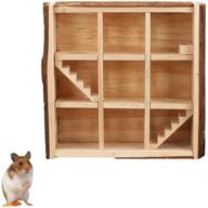 🏠 dwarf hamster houses and hideouts: natural living climb system, wooden maze, and activity toys for mouse and hamster логотип