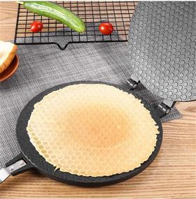 img 1 attached to Waffle Cone Maker, VolksRose Non-Stick Stovetop Crepe Pancake Pan Crispy Popiah Skin Iron Baking 🧇 Tool Multifunctional Omelet Press Plate Ice Cream Machine Press Plate Egg Roll Mold, 8.7 Inch, Aluminum