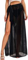 👙 floerns women's beach swimwear cover up: sheer wrap skirt for effortless style logo