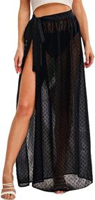 img 4 attached to 👙 Floerns Women's Beach Swimwear Cover Up: Sheer Wrap Skirt for Effortless Style