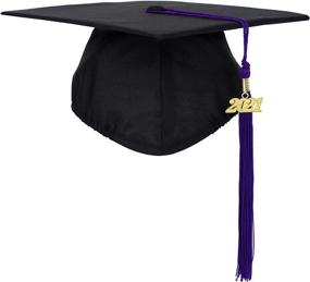 img 3 attached to FtyFty Unisex Adult Matte Graduation Cap: Classy Style with Tassel Year Charm