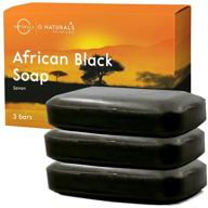🌿 o naturals 3 bars african black soap for acne & problematic skin | organic ingredients, luxurious texture | triple milled bar soap with moisturizing shea butter | natural vegan body & face soap for men & women | 12 oz total logo