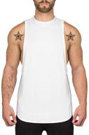 👕 sleeveless men's fitness workout cotton tshirts: active and comfy gym clothing logo