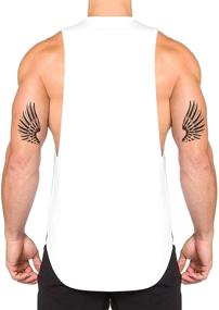 img 2 attached to 👕 Sleeveless Men's Fitness Workout Cotton Tshirts: Active and Comfy Gym Clothing