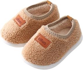 img 4 attached to 👶 Cute Non-Slip Toddler Home Slippers for Boys and Girls