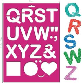 img 3 attached to 🔡 Large Size Alphabet, Numeric, and Symbols Stencils - Reusable Plastic Kit for Card Making