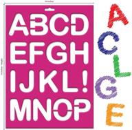 🔡 large size alphabet, numeric, and symbols stencils - reusable plastic kit for card making logo