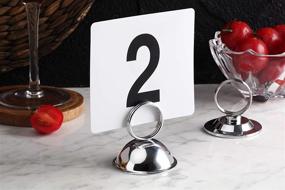 img 1 attached to Enhance Your Dining Experience: New Star Foodservice 23398 Ring-Clip Table Number Holder Set of 12, 1.5-Inch - Perfect for Place Cards, Menus & More!