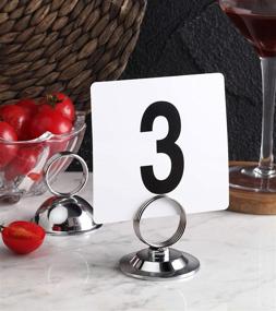 img 2 attached to Enhance Your Dining Experience: New Star Foodservice 23398 Ring-Clip Table Number Holder Set of 12, 1.5-Inch - Perfect for Place Cards, Menus & More!