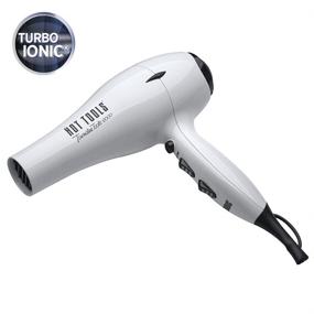 img 3 attached to Professional Lightweight Turbo Ionic Dryer 💨 - Hot Tools 875W, White, 1 Count