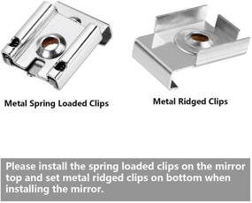 img 1 attached to 💪 Effortless Installation: Patelai 3 Sets (12 Pieces) Spring Loaded Mirror Hanger Clips with Mounting Tools Included