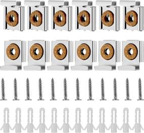 img 4 attached to 💪 Effortless Installation: Patelai 3 Sets (12 Pieces) Spring Loaded Mirror Hanger Clips with Mounting Tools Included
