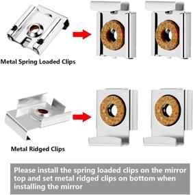 img 2 attached to 💪 Effortless Installation: Patelai 3 Sets (12 Pieces) Spring Loaded Mirror Hanger Clips with Mounting Tools Included